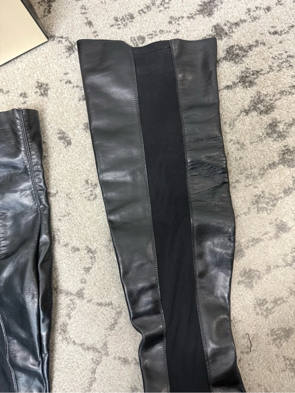 NWT Black Over-the-Knee Leather Boots by Charles Jourdan